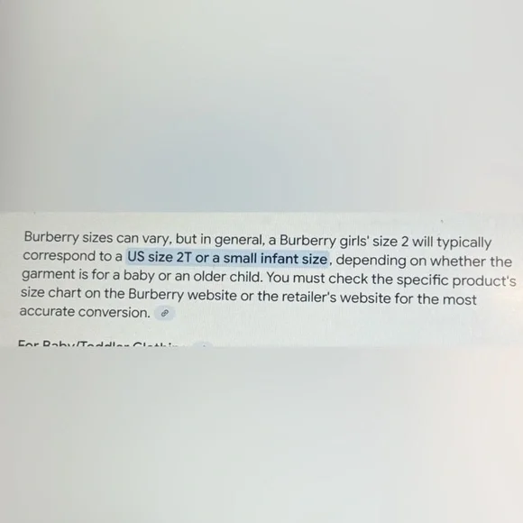 Authentic Burberry Light Pink Ruffle Skirt with Burberry Bow Size Toddler 2T - Picture 8 of 8